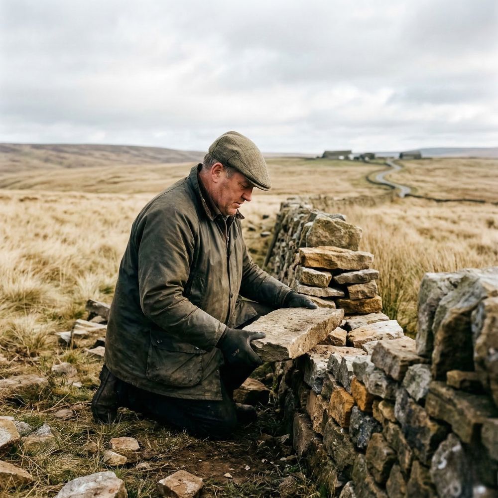 Landscape worker maintaining the English countryside