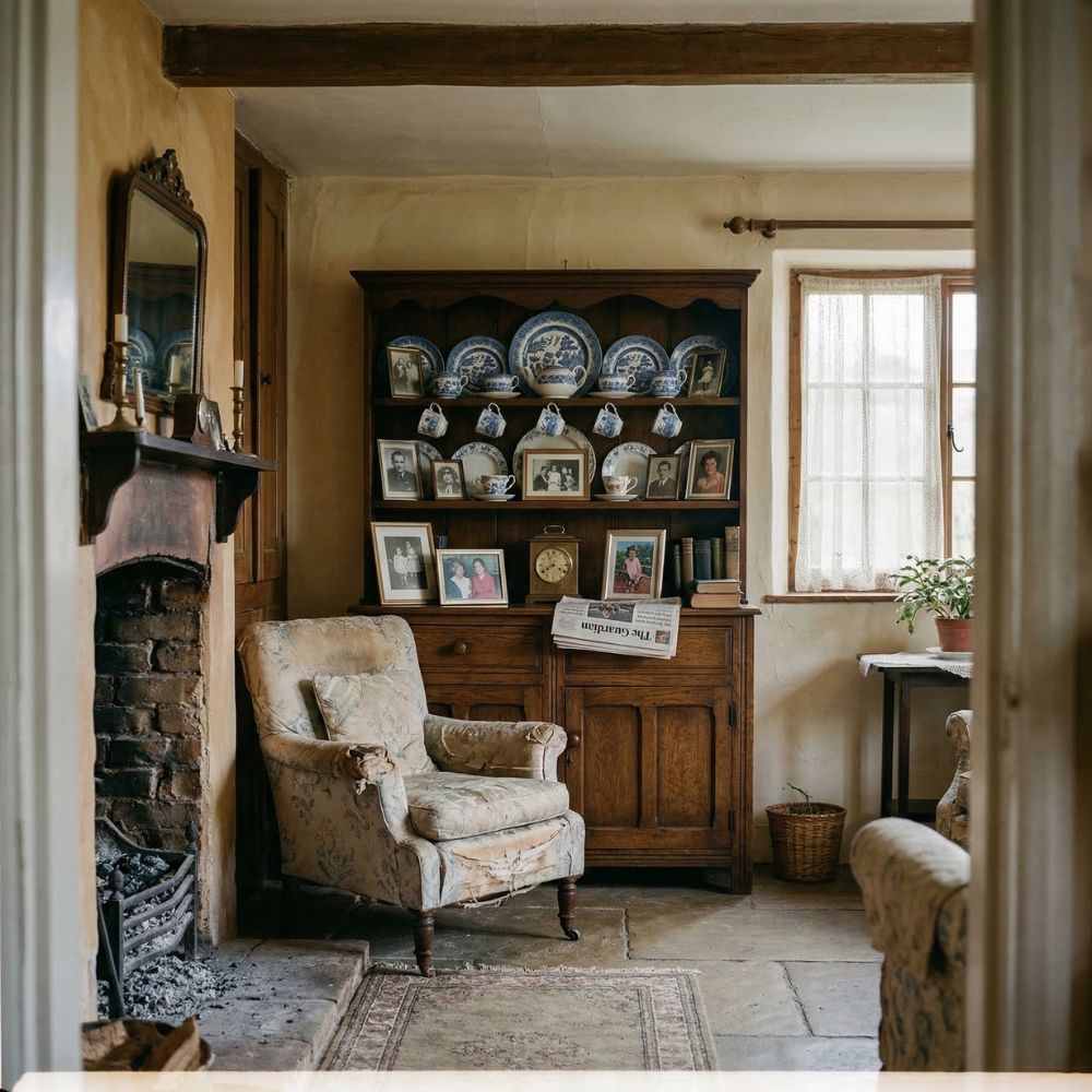 Cotswolds stone walls and rolling hills