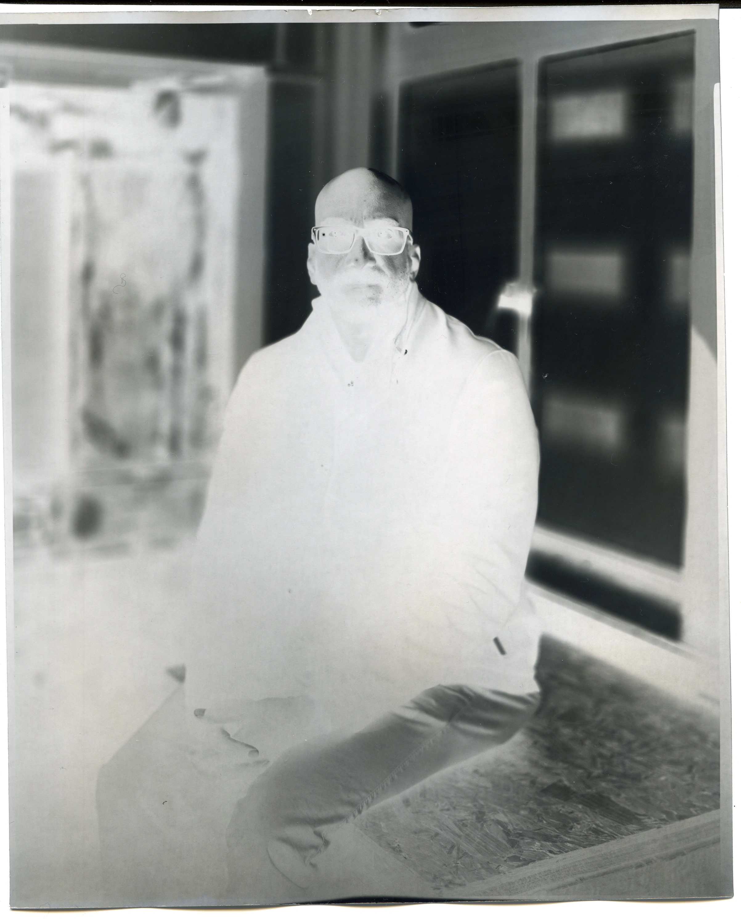 A film negative portrait - the raw material from which a contact print or enlargement is made