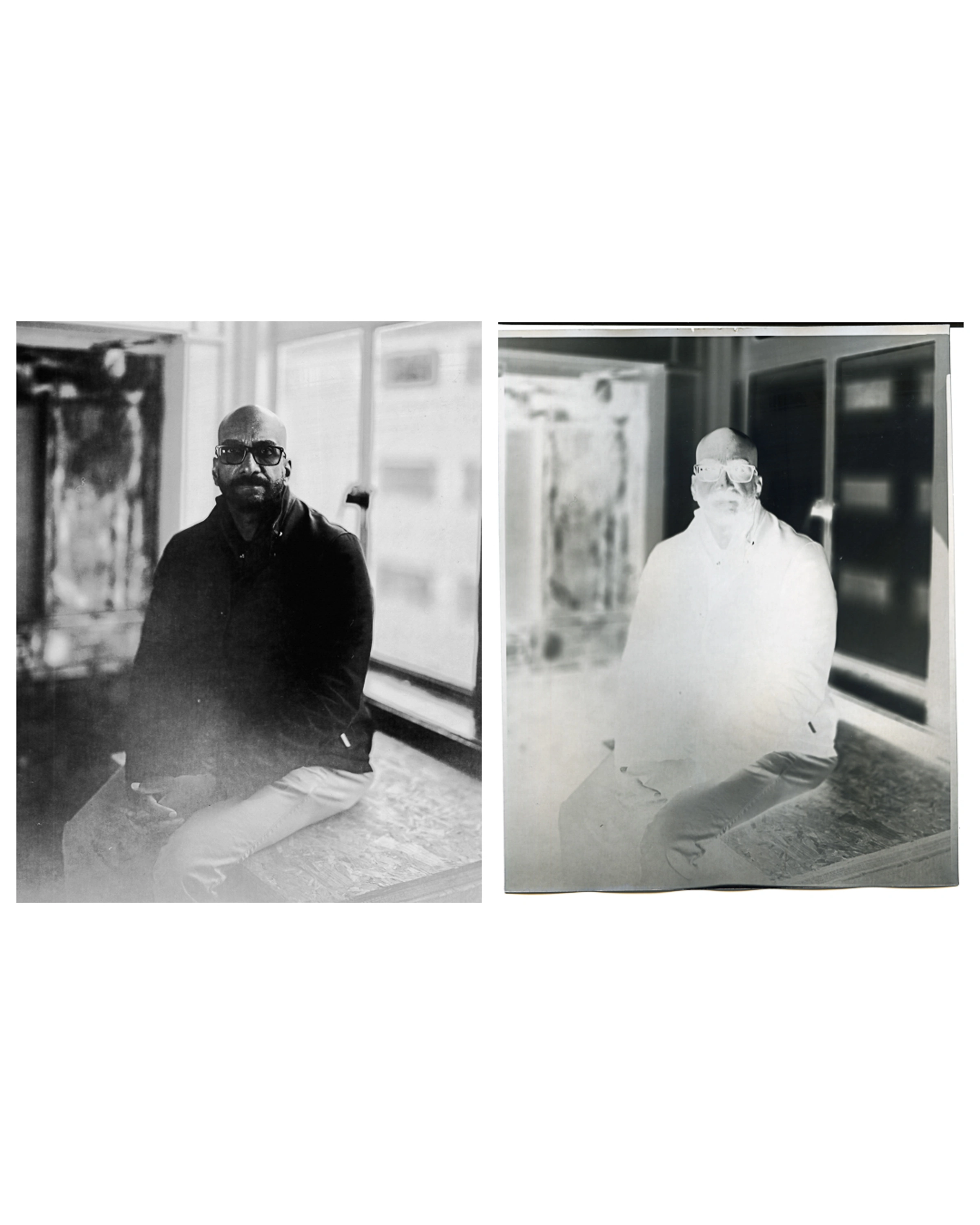 Positive print and its negative - seeing how highlight detail in the negative becomes shadow detail in the final image